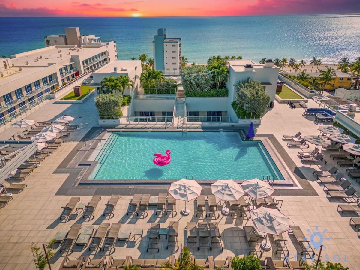 Rooftop Pool - Ocean View Balcony - Hollywood Beach Luaran gambar